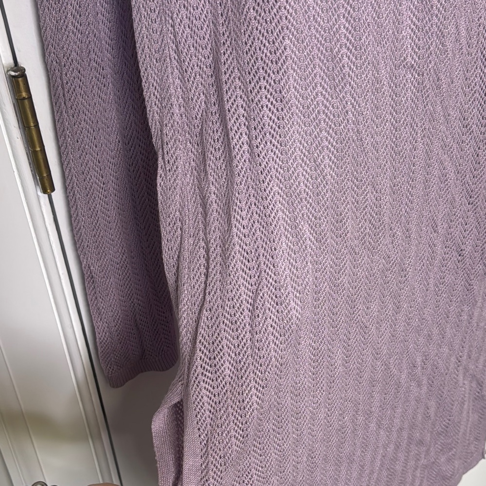 White House Black Market Purple Duster Cardigan Sweater - Picture 9 of 9